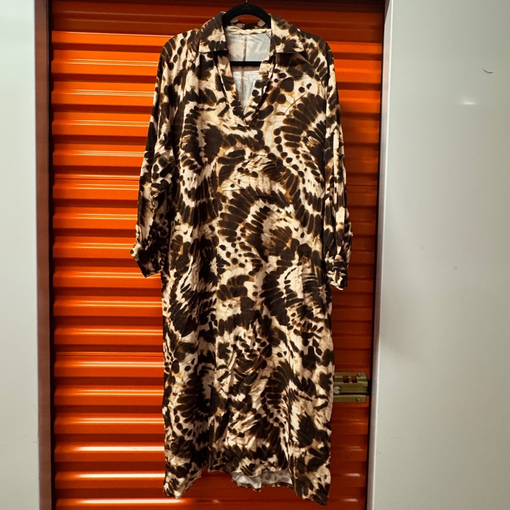 Stylish Animal Print Long Dress